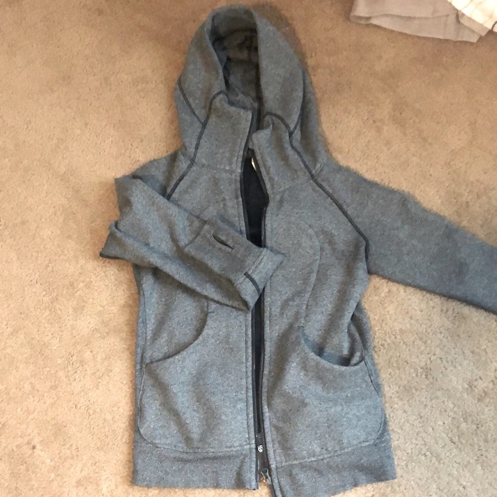 Lulu scuba zip hooded jacket